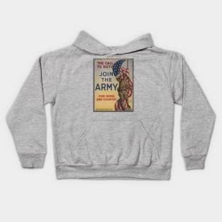 Join The Army For Home And Country - World War I Poster Kids Hoodie